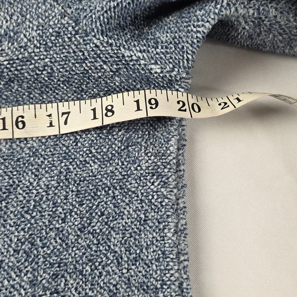 Eddie Bauer Women's Blue Mock Neck Sweater Sweatshirt Buttons Pockets Cozy Sz XS